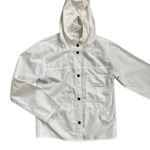 Vintage Tommy Hilfiger White Hooded Windbreaker